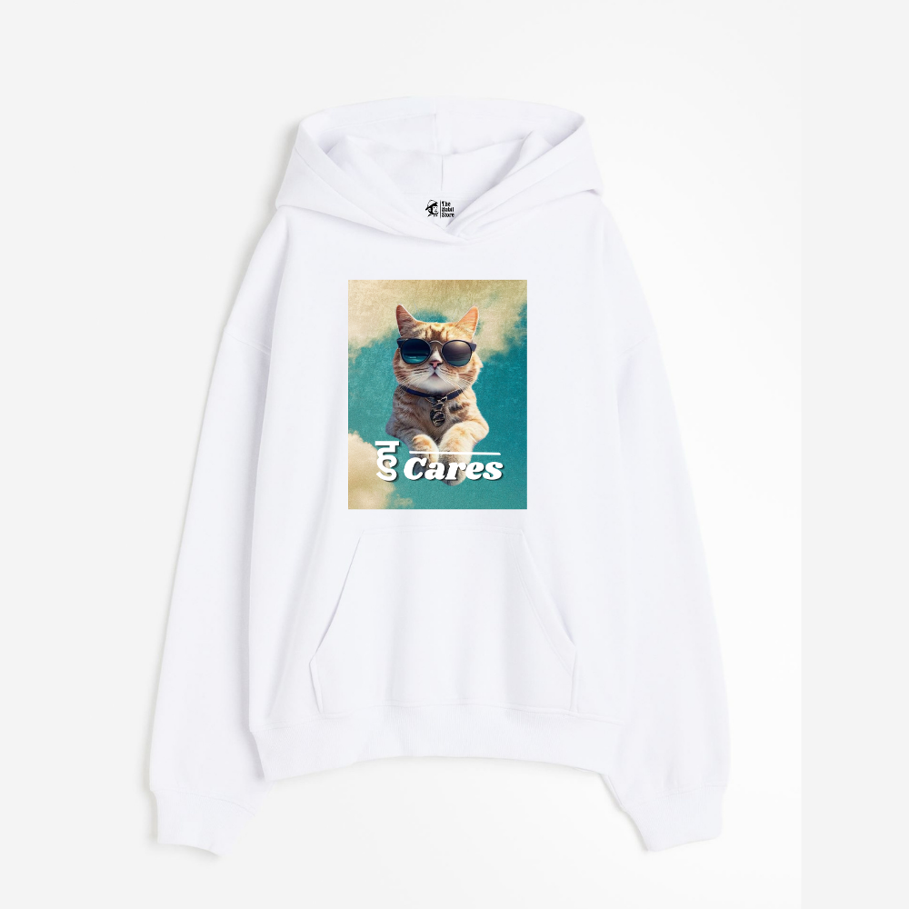 "हु Cares - Oversized Winter Dreams: Premium 400 GSM Hoodies"
