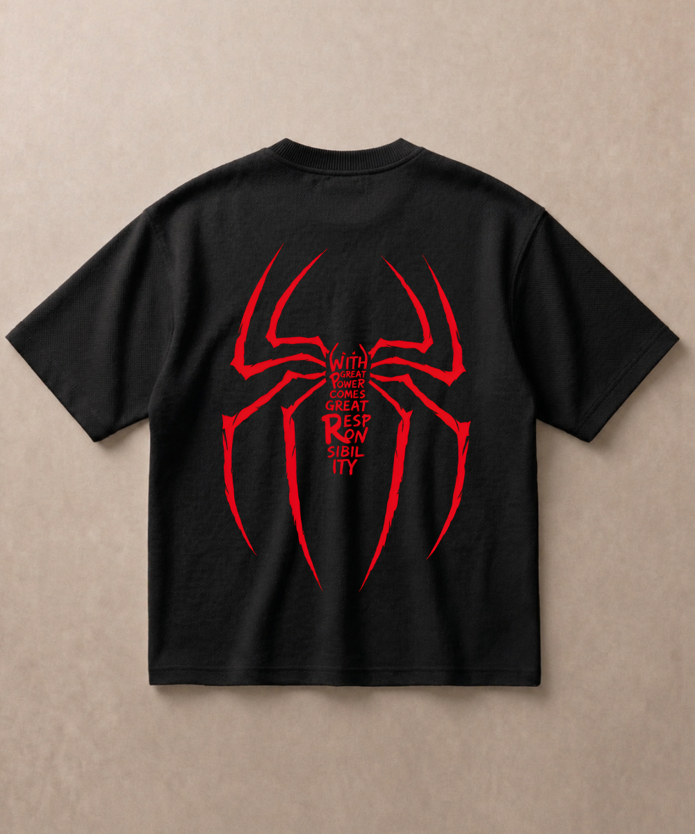 Great Power, Great Responsibility Spider Man – Oversized Fit T-shirt