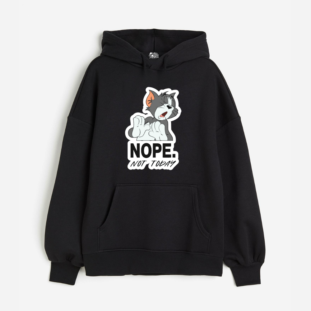 "Nope, Not Today - Oversized Winter Dreams: Premium 400 GSM Hoodies"