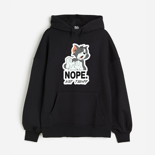 "Nope, Not Today - Oversized Winter Dreams: Premium 400 GSM Hoodies"