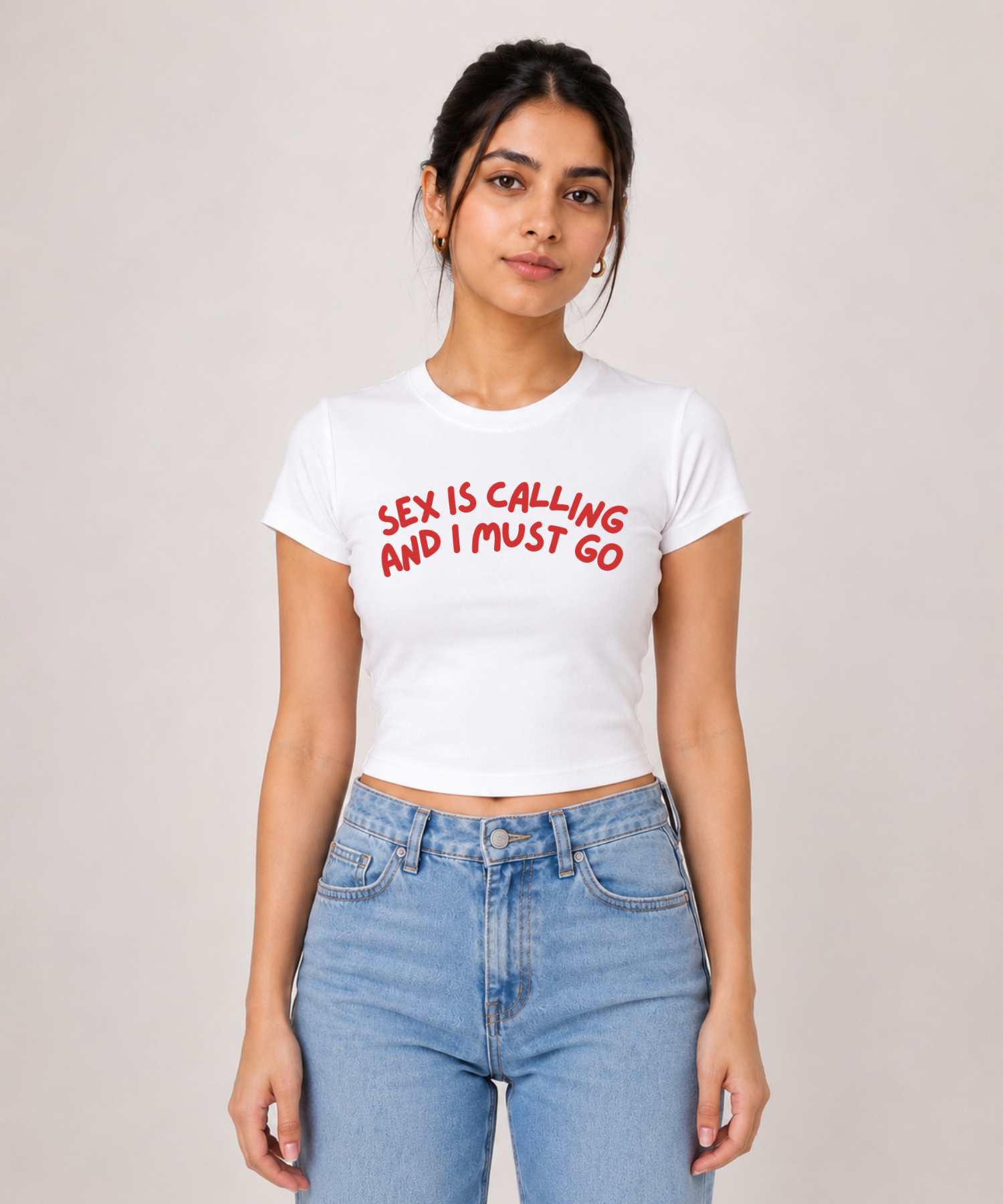 And I Must Go — Baby Tee Fitted Crop