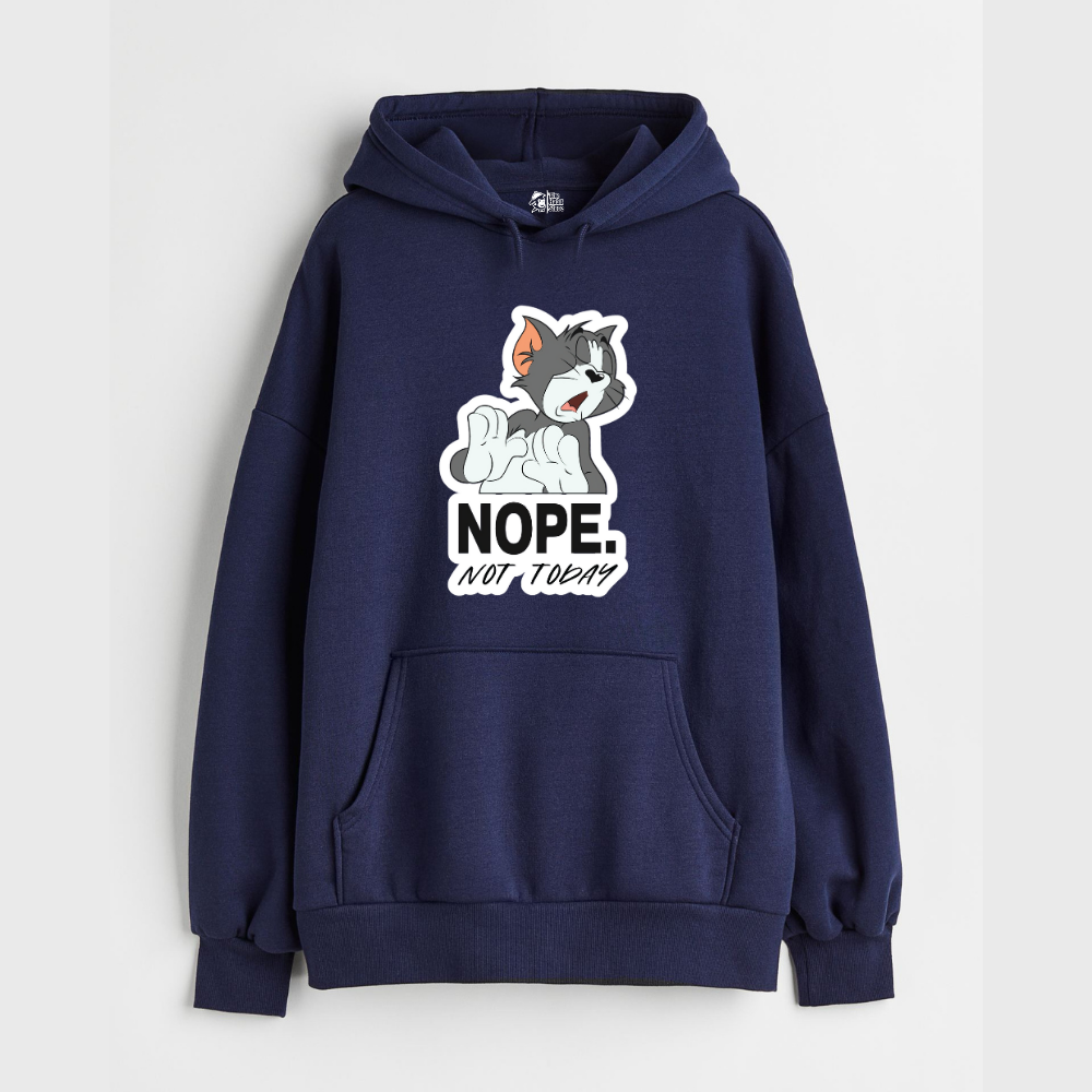"Nope, Not Today - Oversized Winter Dreams: Premium 400 GSM Hoodies"