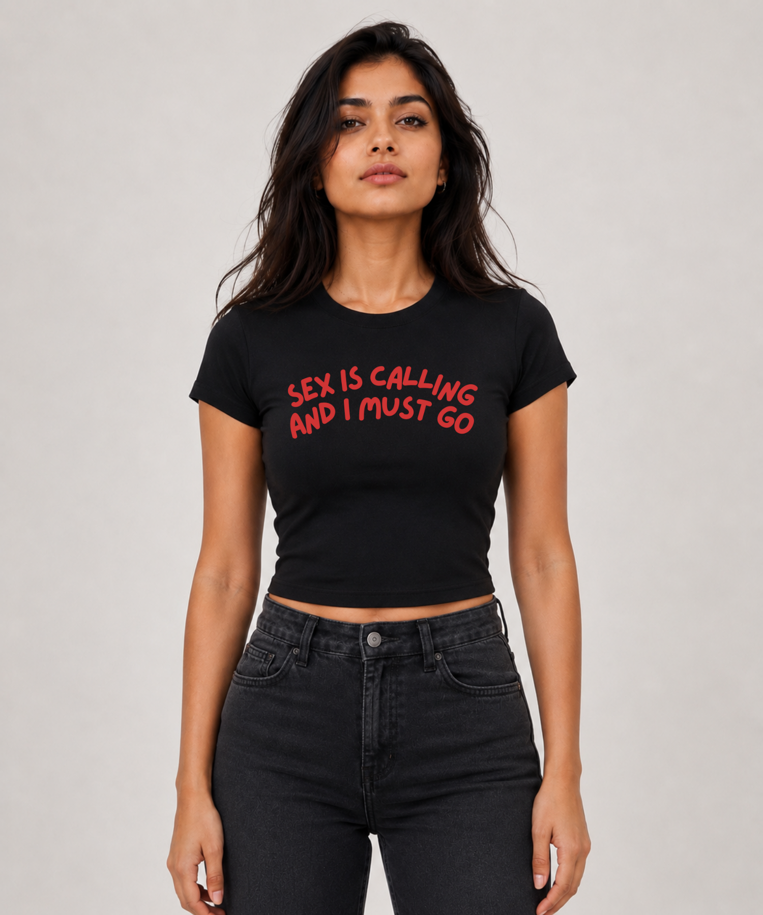 And I Must Go — Baby Tee Fitted Crop