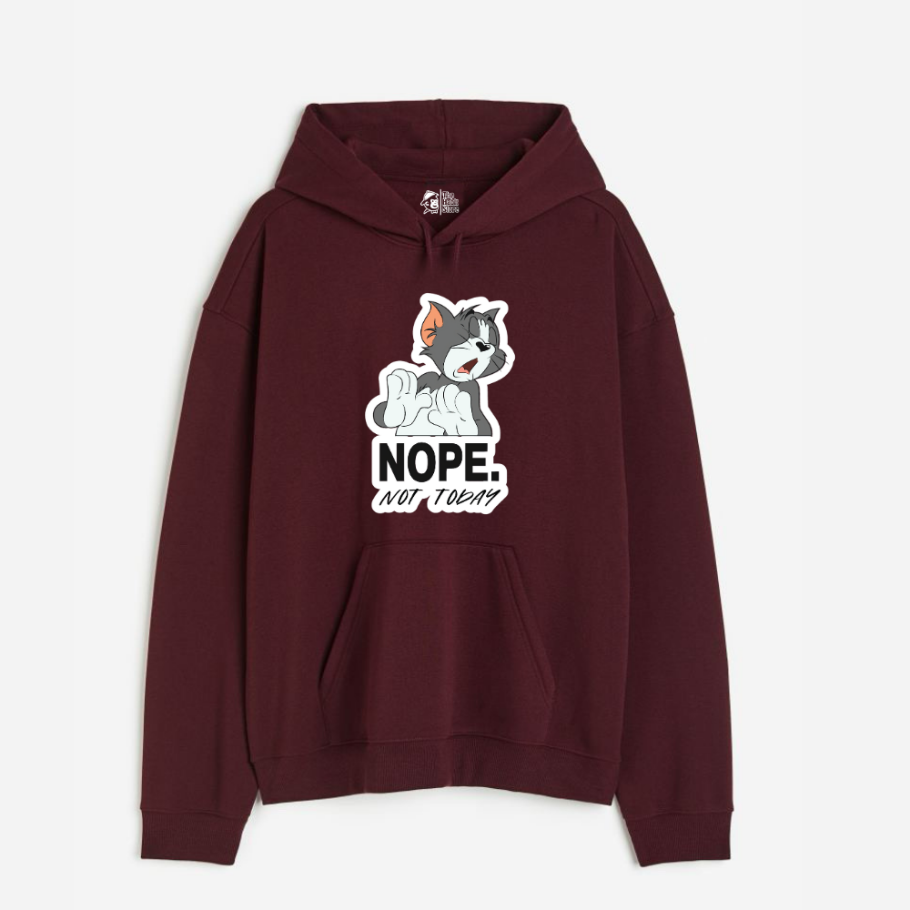 "Nope, Not Today - Oversized Winter Dreams: Premium 400 GSM Hoodies"