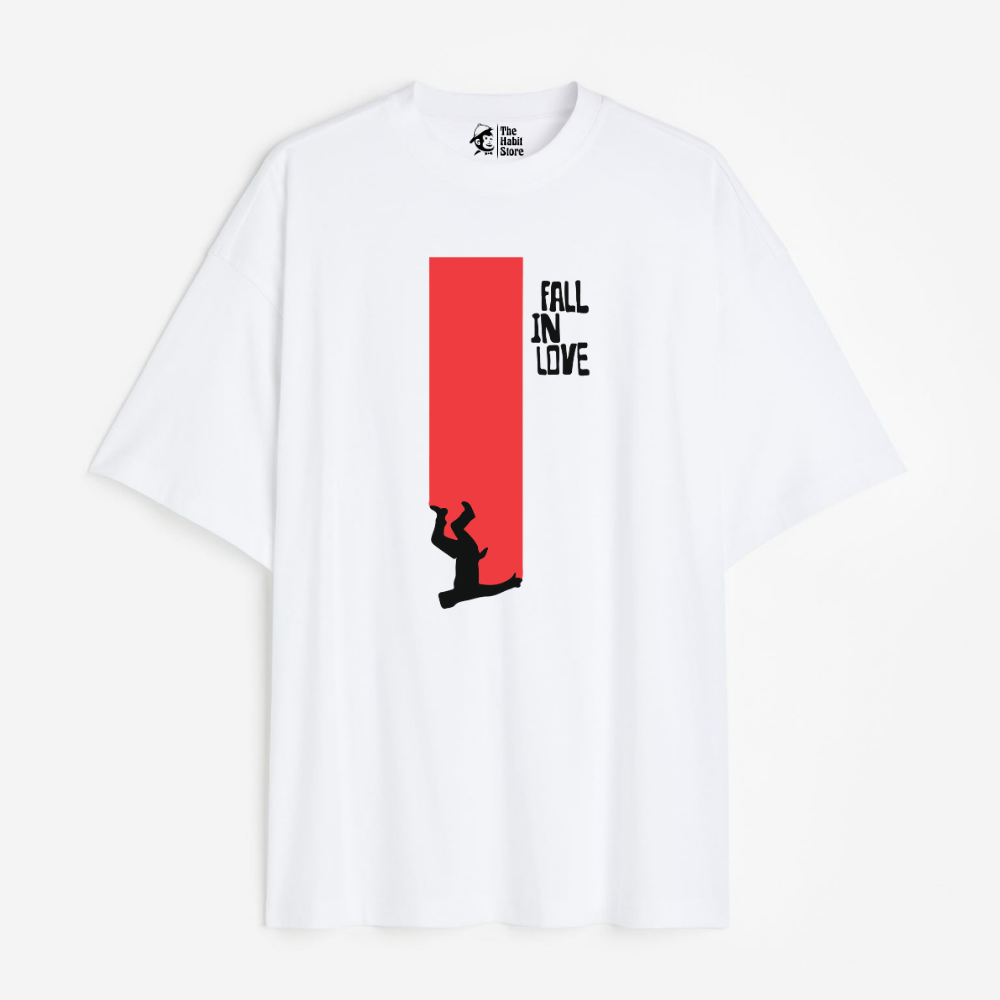 Fall In Love Lightweight 180 GSM Unisex Oversized T-shirts