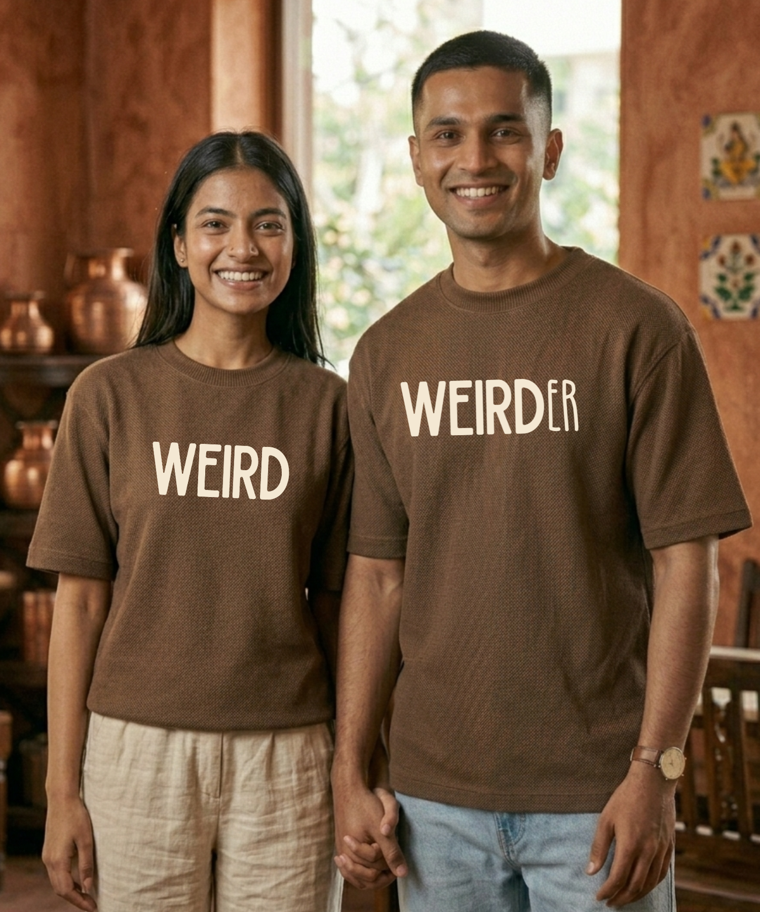 Weird / Weider – Couple Oversized Fit T-shirts (Set of 2)