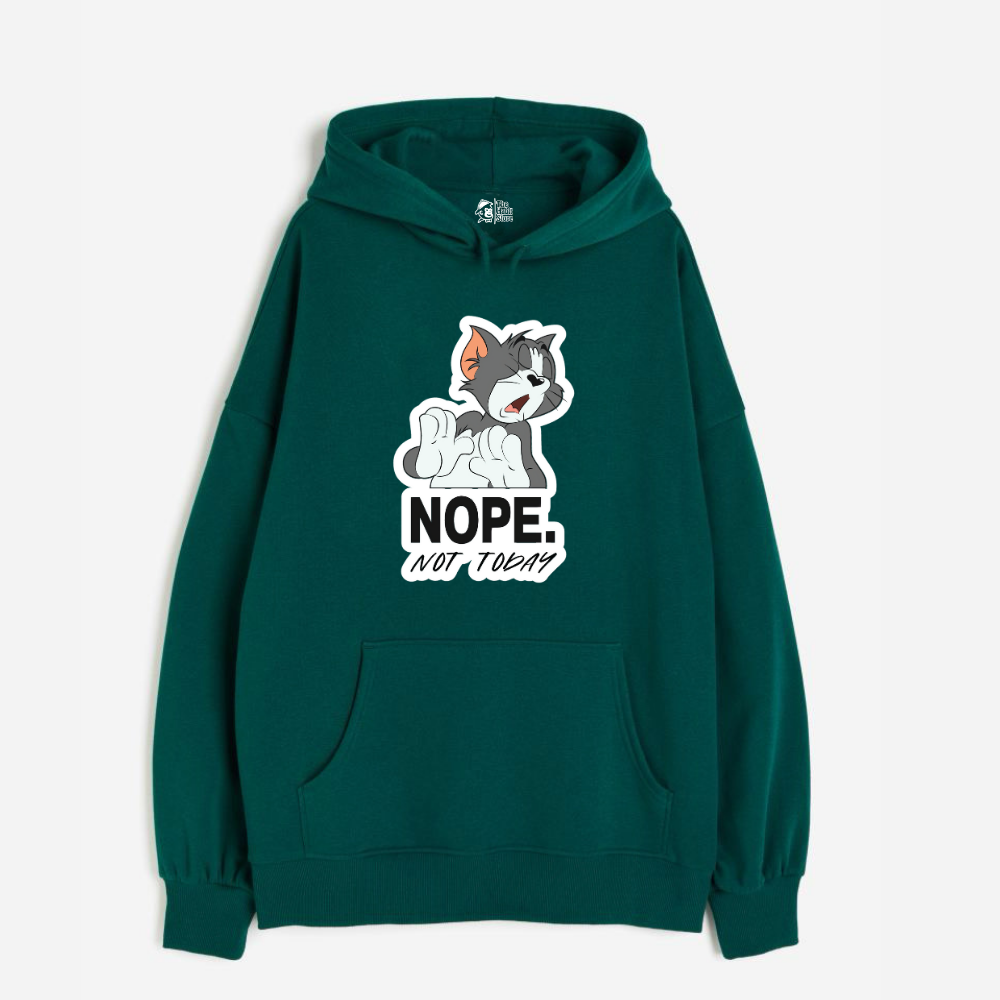 "Nope, Not Today - Oversized Winter Dreams: Premium 400 GSM Hoodies"