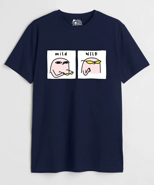 Mild and Wild Unisex Round Neck Half Sleeve T-shirt
