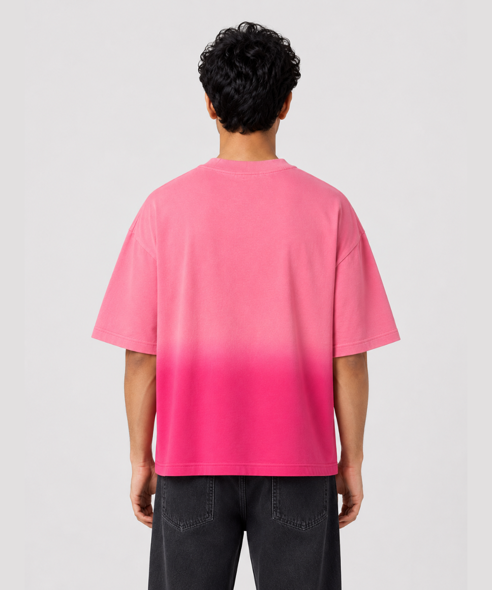 Pink Ombre Oversized T-shirt — Boxy Fit