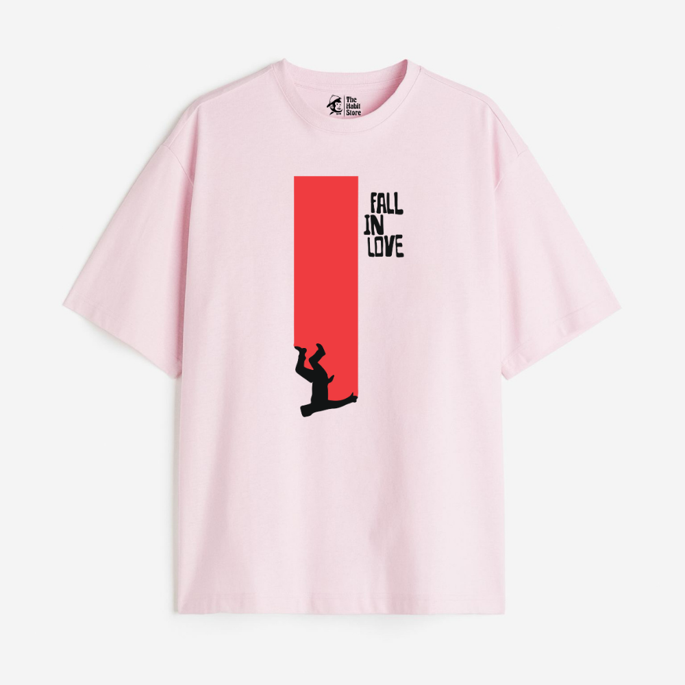 Fall In Love Lightweight 180 GSM Unisex Oversized T-shirts