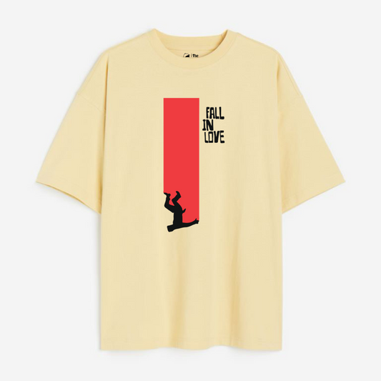 Fall In Love Lightweight 180 GSM Unisex Oversized T-shirts