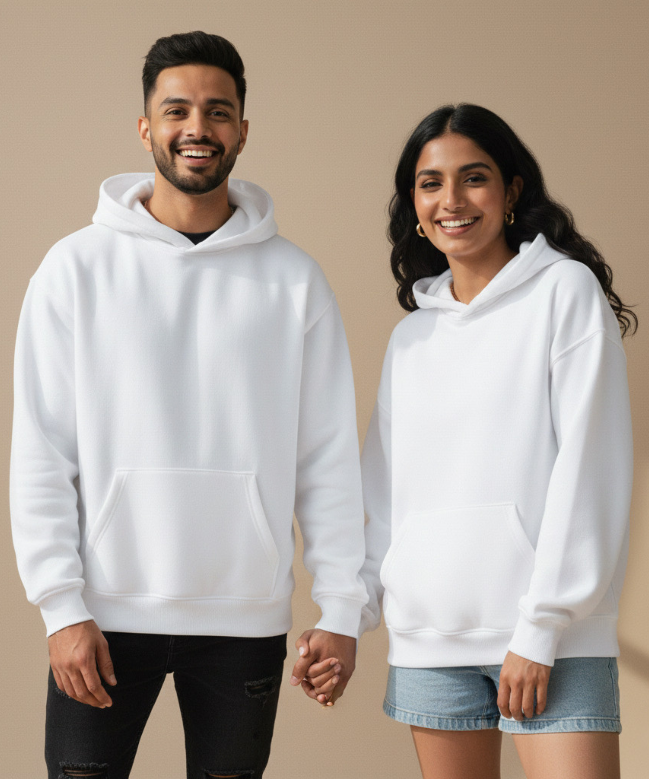 Solid Couple Oversized Hoodies (Set of 2) | Premium 400 GSM
