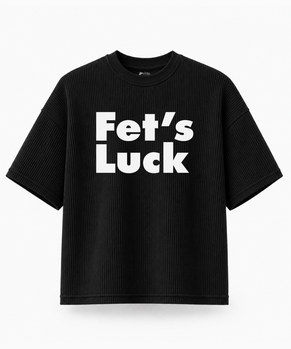 You Thought What? — Waffle Knit Boxy Oversized T-shirt