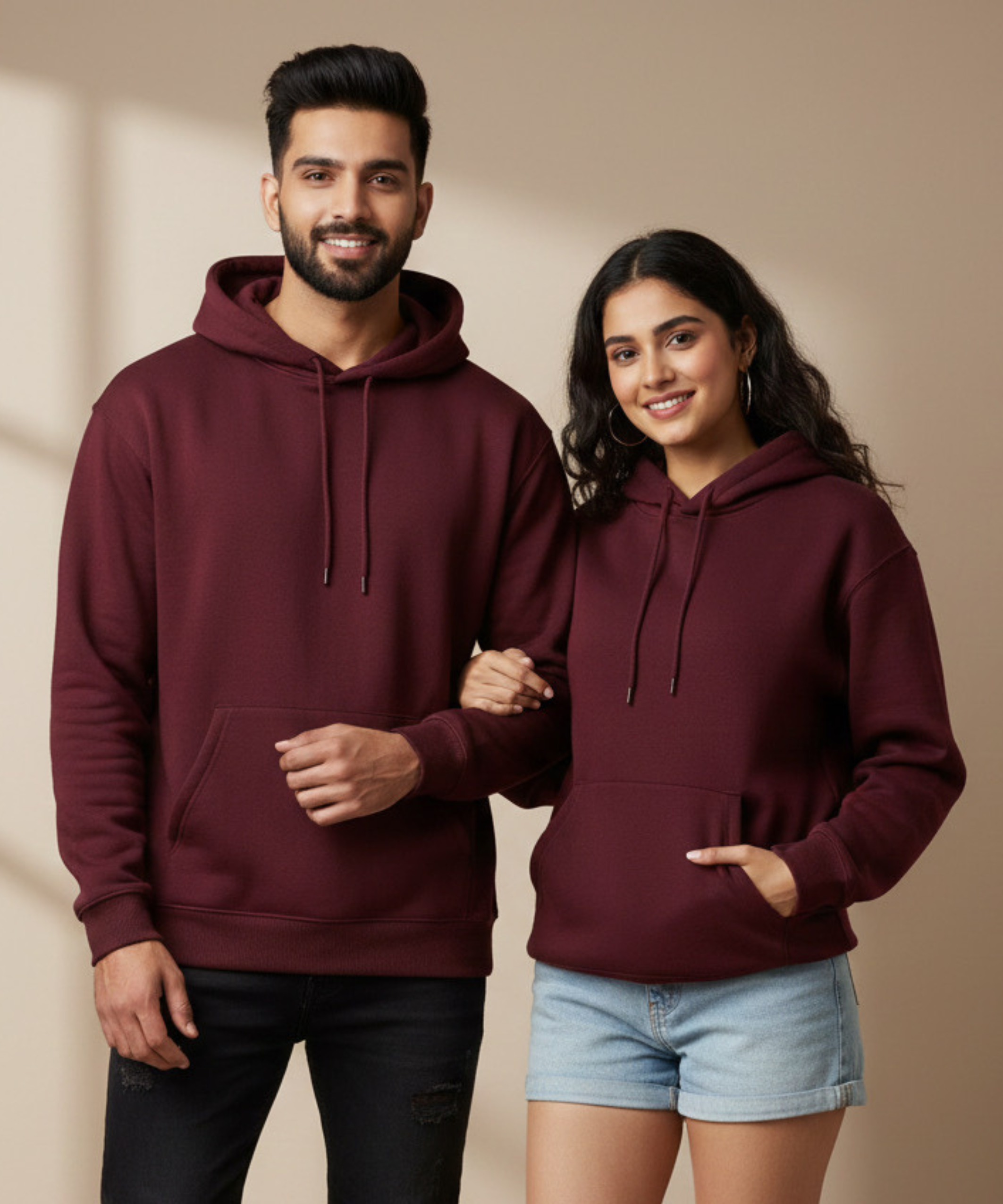 Solid Couple Oversized Hoodies (Set of 2) | Premium 400 GSM