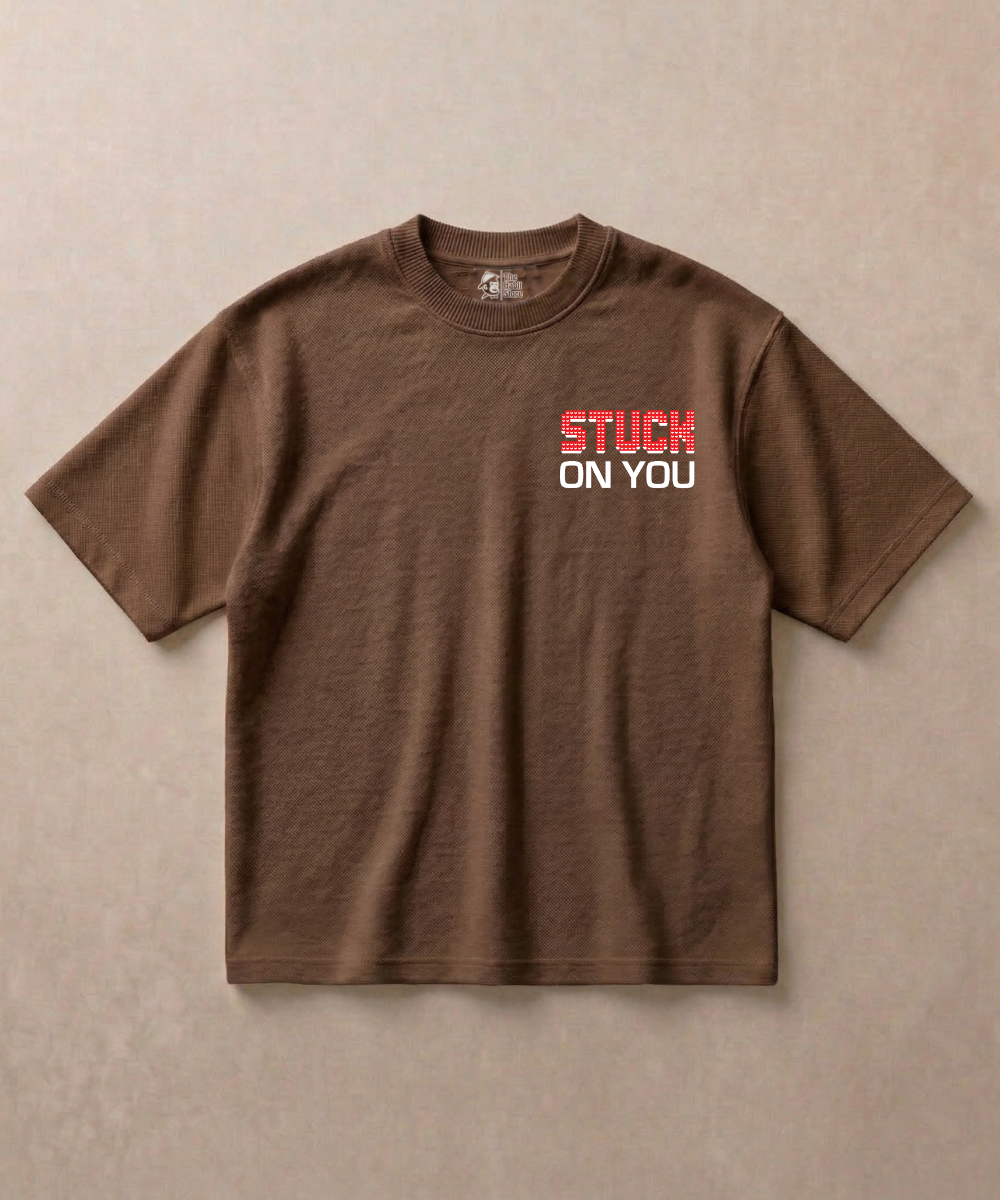 I Love You Too Pieces Coffee & Black - Premium French Terry Oversized T-shirt