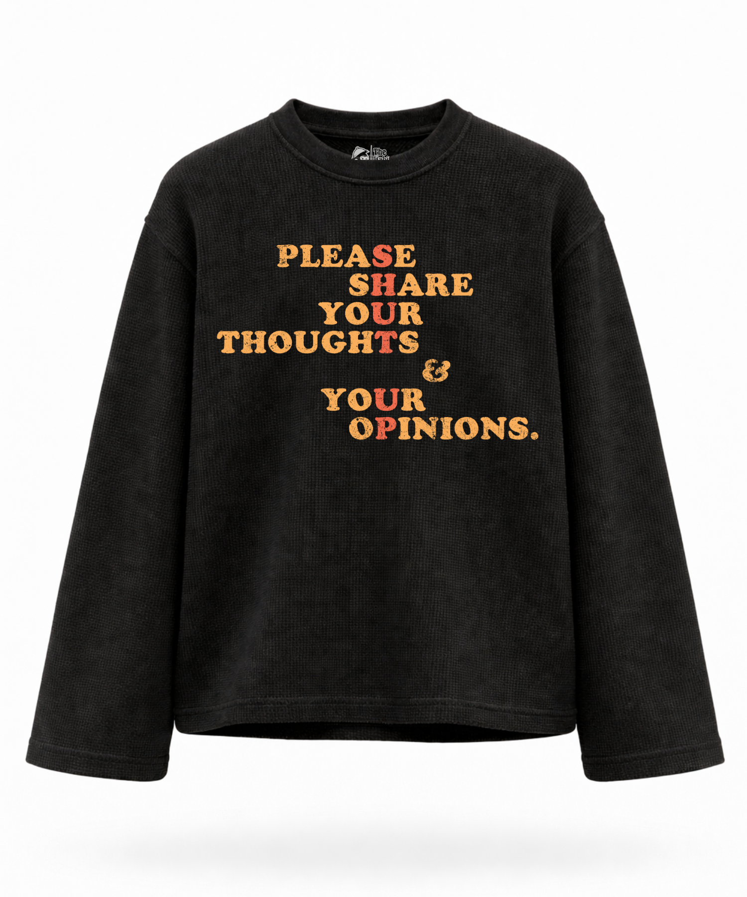 Shut Up - Waffle Knit Oversized Full Sleeve