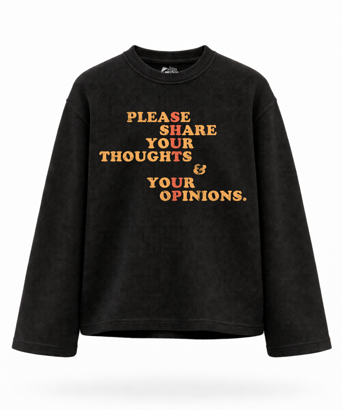 Shut Up - Waffle Knit Oversized Full Sleeve