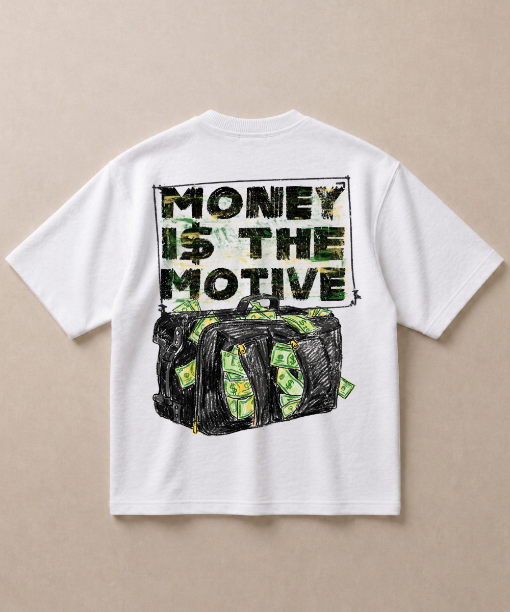 Money Is The Motive - Premium French Terry Oversized T-shirt