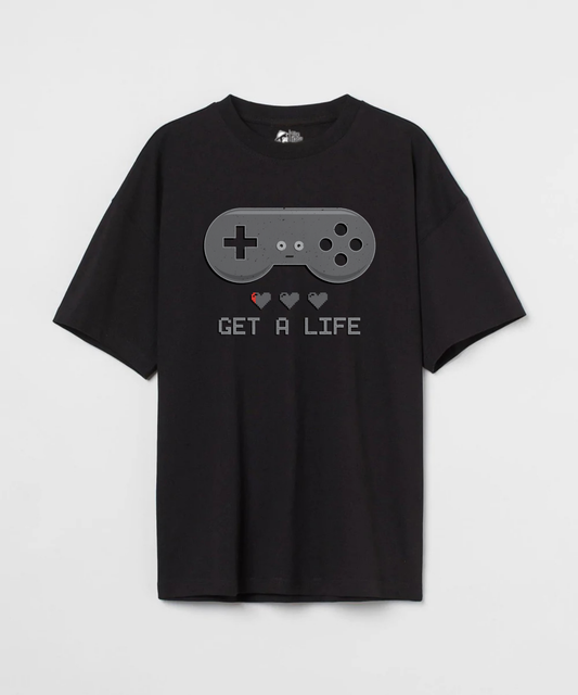 Get A Life 240 GSM Unisex Oversized T-shirt