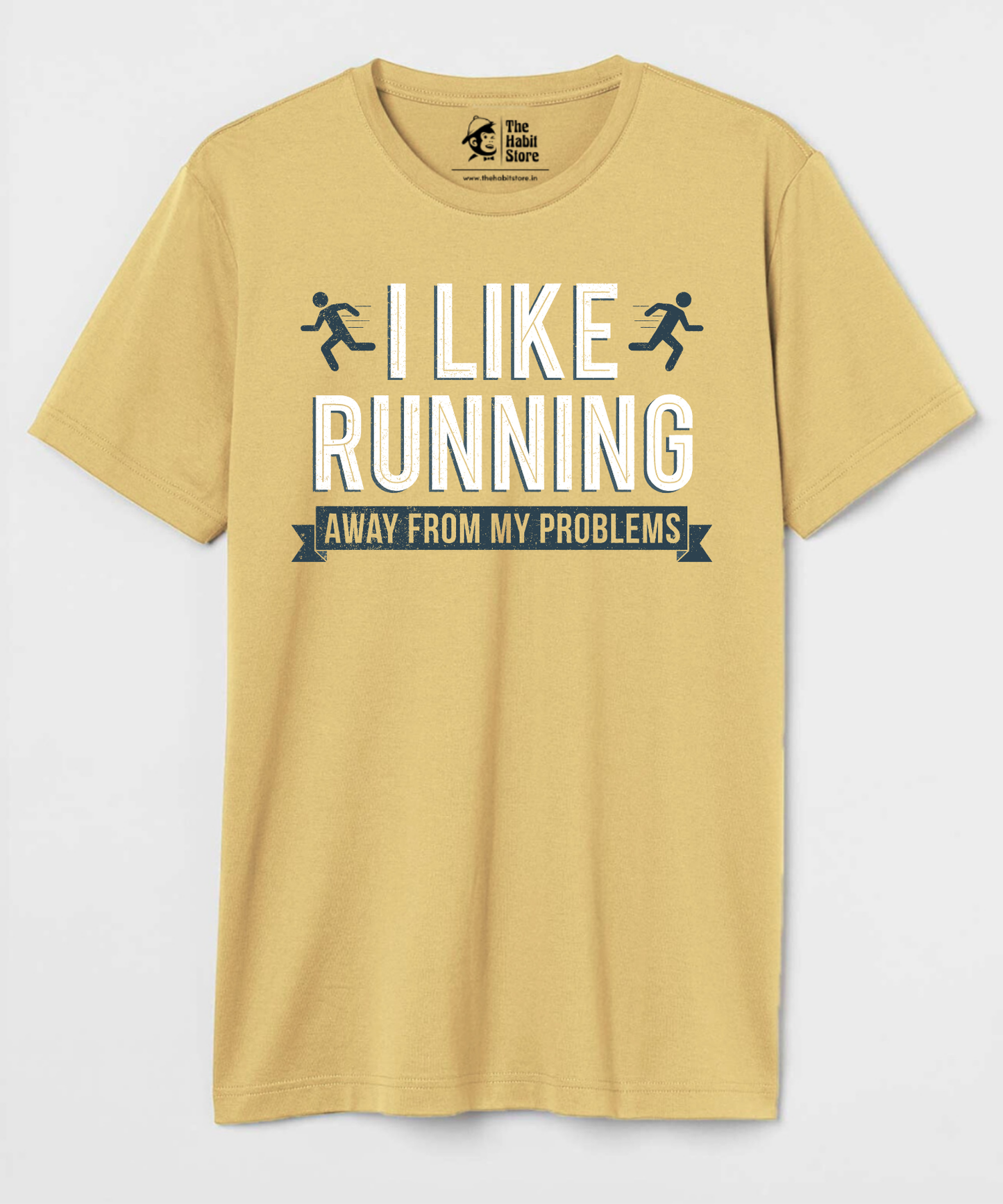 Running Away Unisex Round Neck Half Sleeve T-shirt