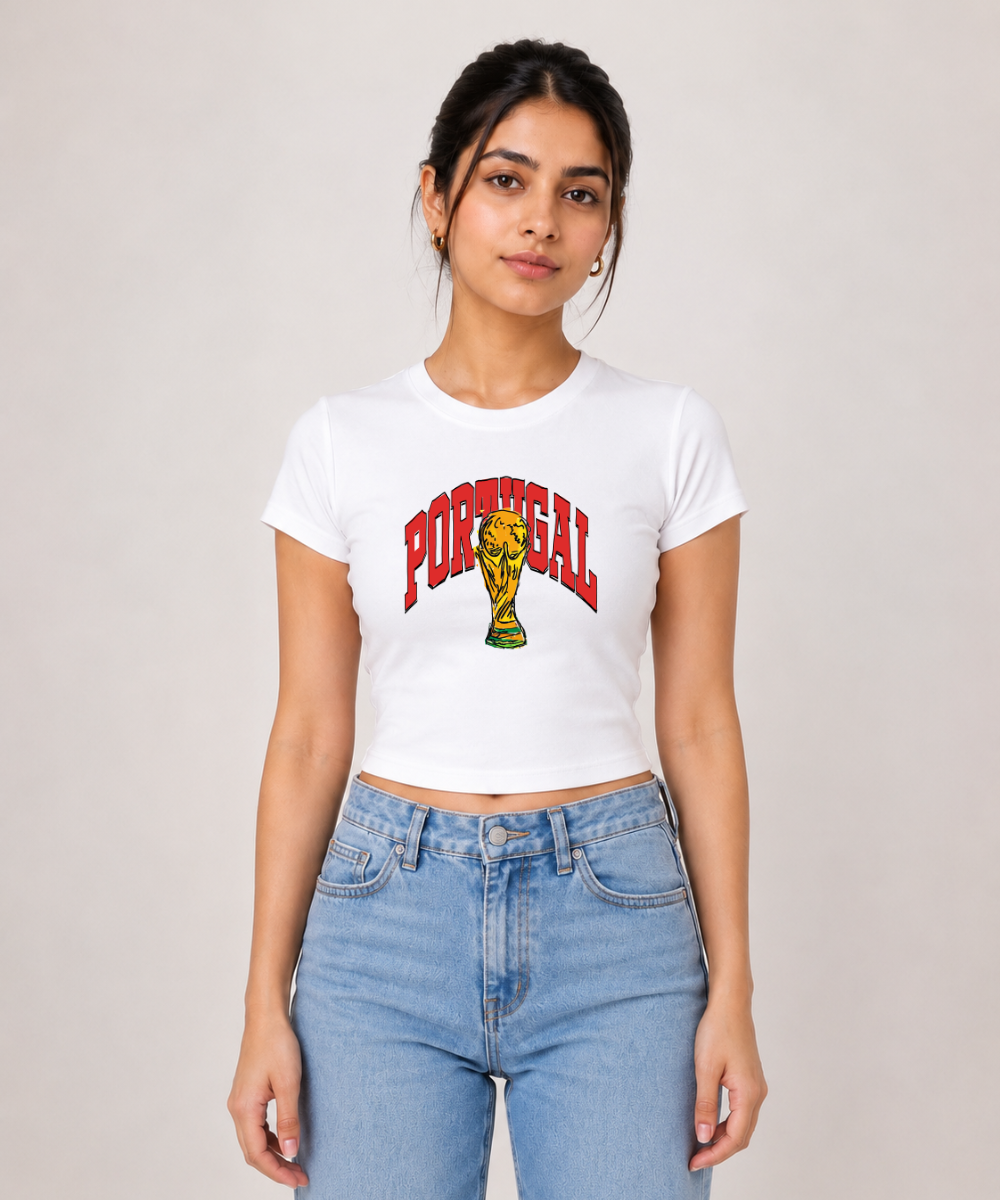 Portugal 2026 — Baby Tee Fitted Crop