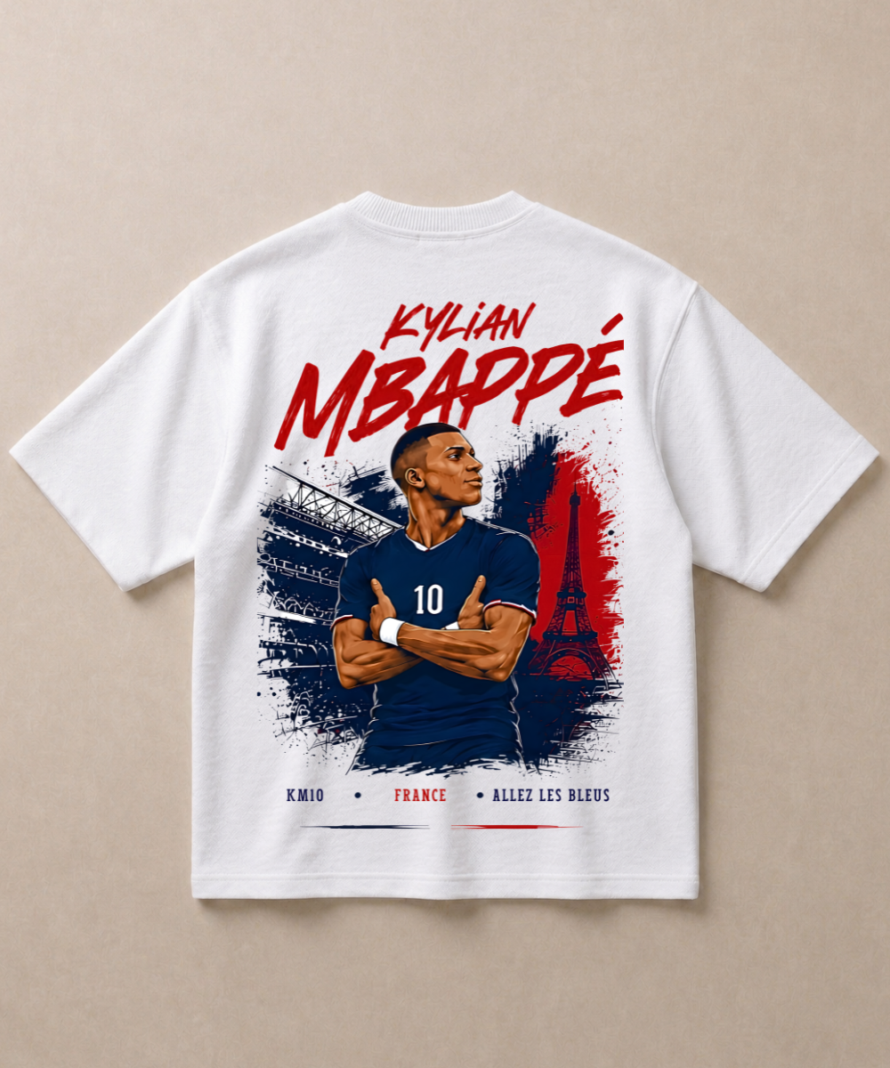 Mbappe France — Premium Football French Terry Oversized T-shirt