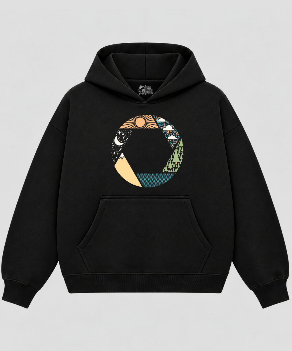 Capture Nature - Cream Boxy Hoodie – 100% Cotton Fleece