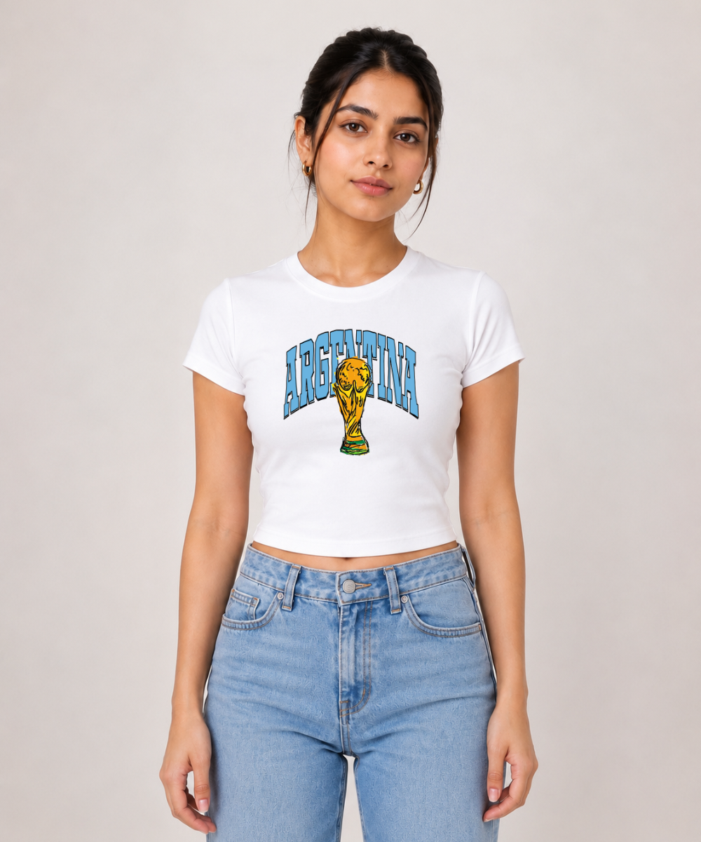 Argentina 2026 — Baby Tee Fitted Crop
