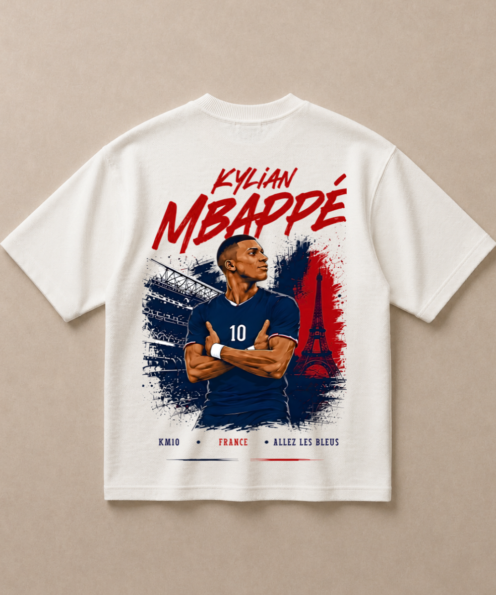 Mbappe France — Premium Football French Terry Oversized T-shirt