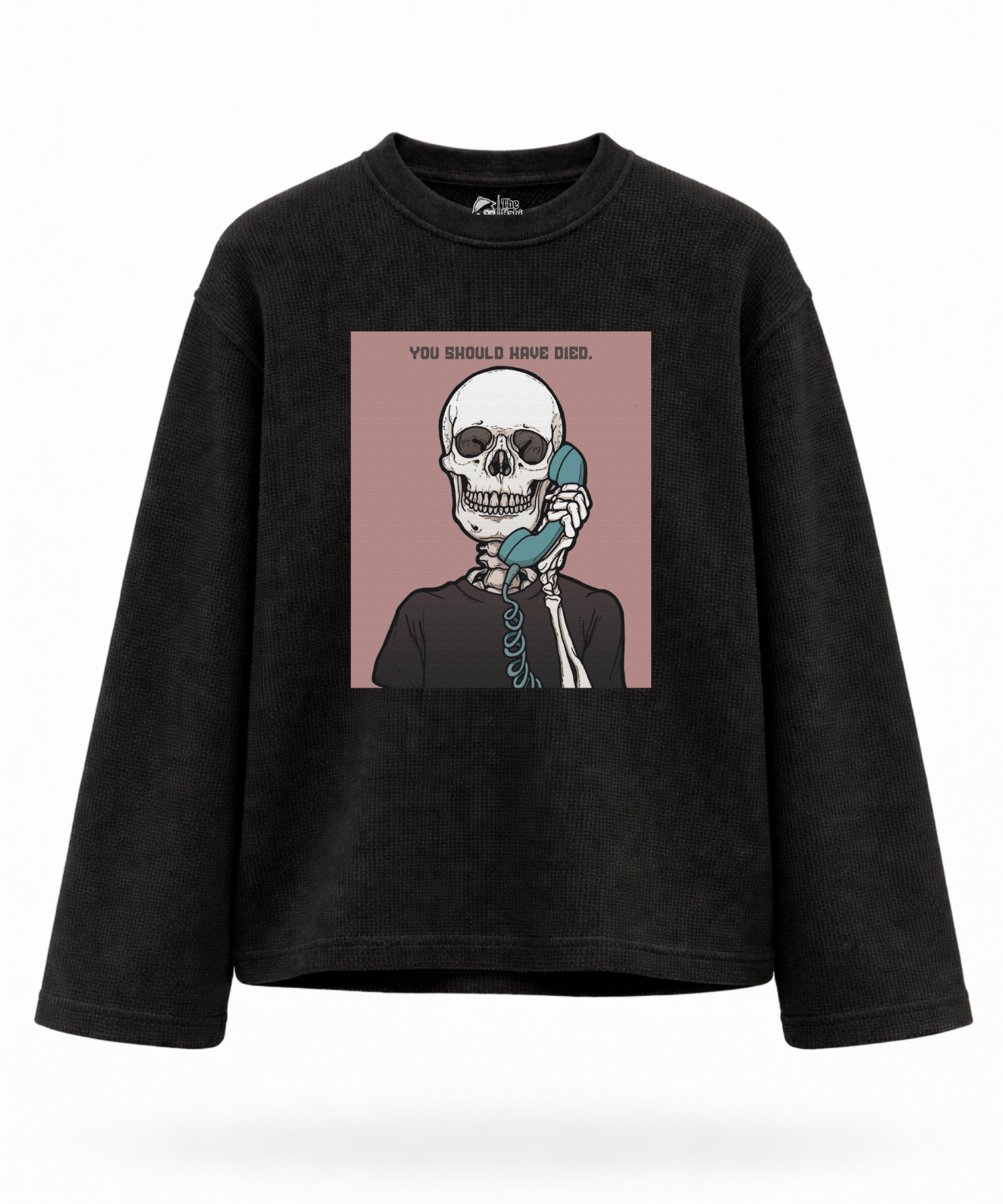 You Should Have Died - Waffle Knit Oversized Full Sleeve