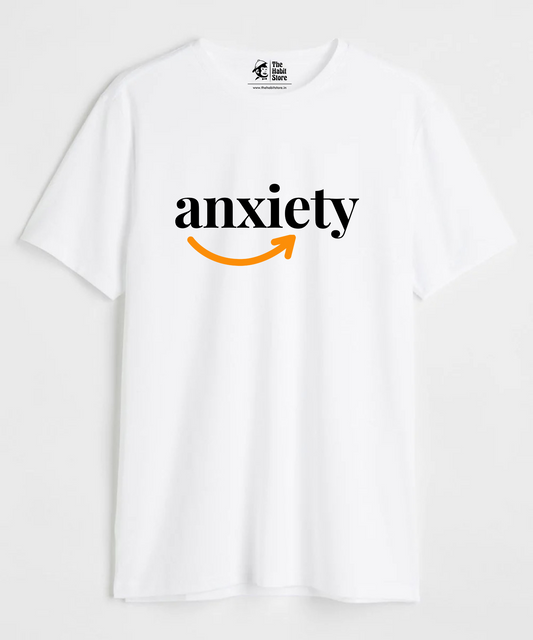 Anxiety Unisex Round Neck Half Sleeve T-shirt