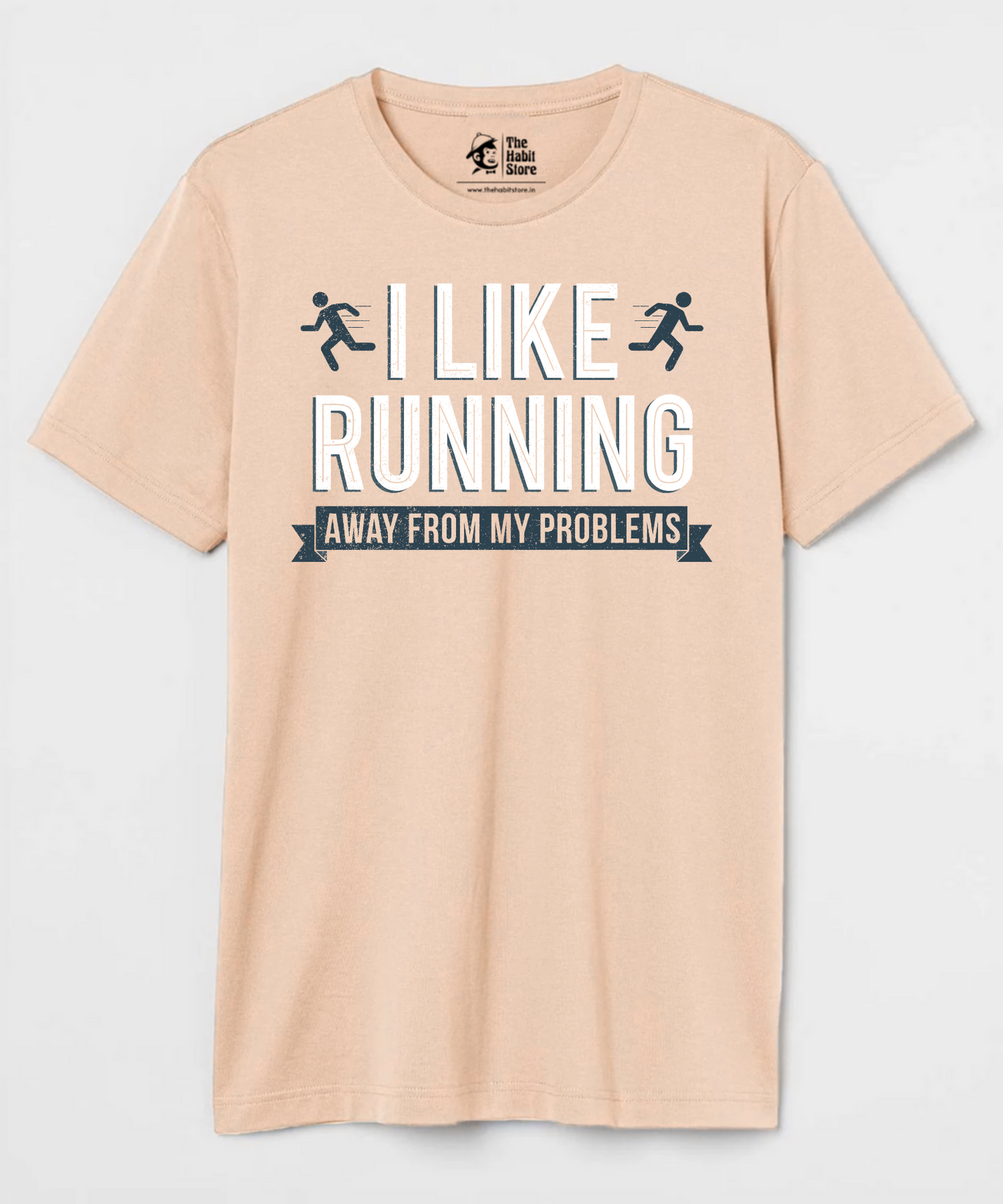 Running Away Unisex Round Neck Half Sleeve T-shirt