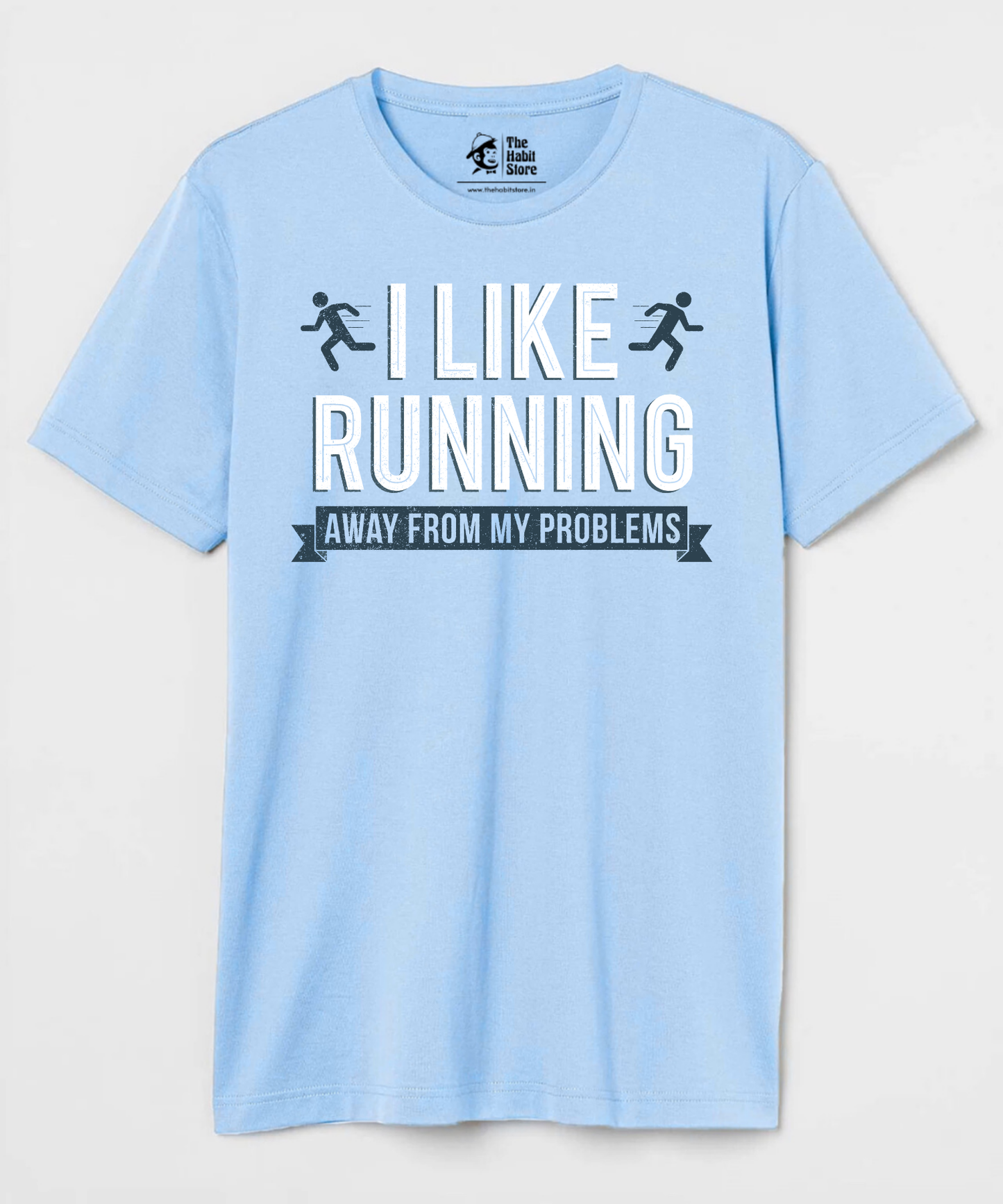 Running Away Unisex Round Neck Half Sleeve T-shirt