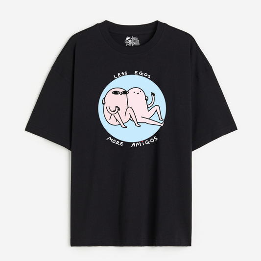 Less Egos More Amigos Lightweight 180 GSM Unisex Oversized T-shirts