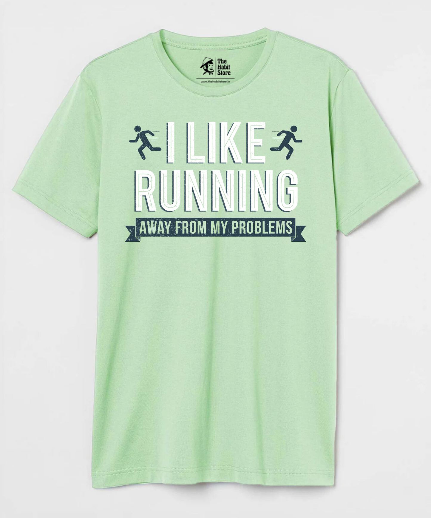 Running Away Unisex Round Neck Half Sleeve T-shirt