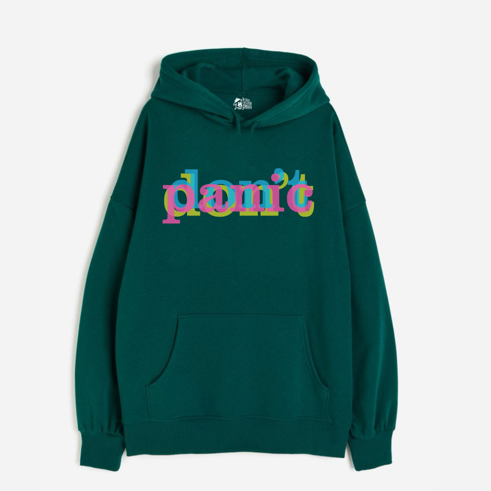 "Don't Panic - Oversized Winter Dreams: Premium 400 GSM Hoodies"