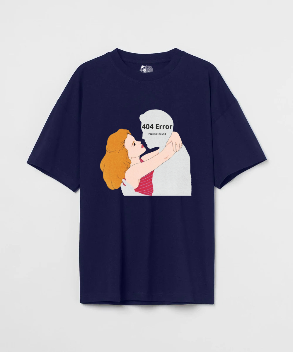 Error 404 Not Found 240 GSM Unisex Oversized T-shirt