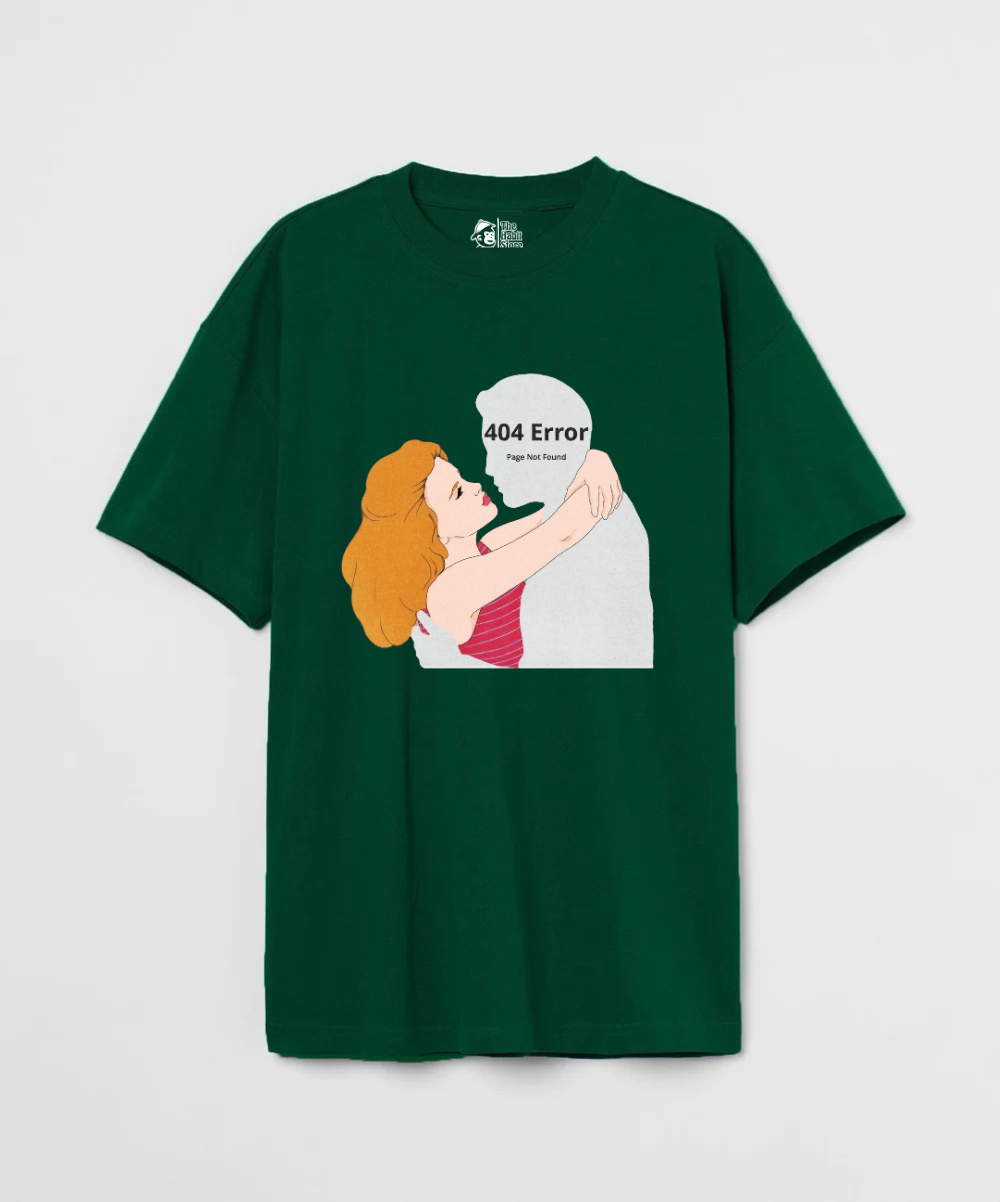 Error 404 Not Found 240 GSM Unisex Oversized T-shirt
