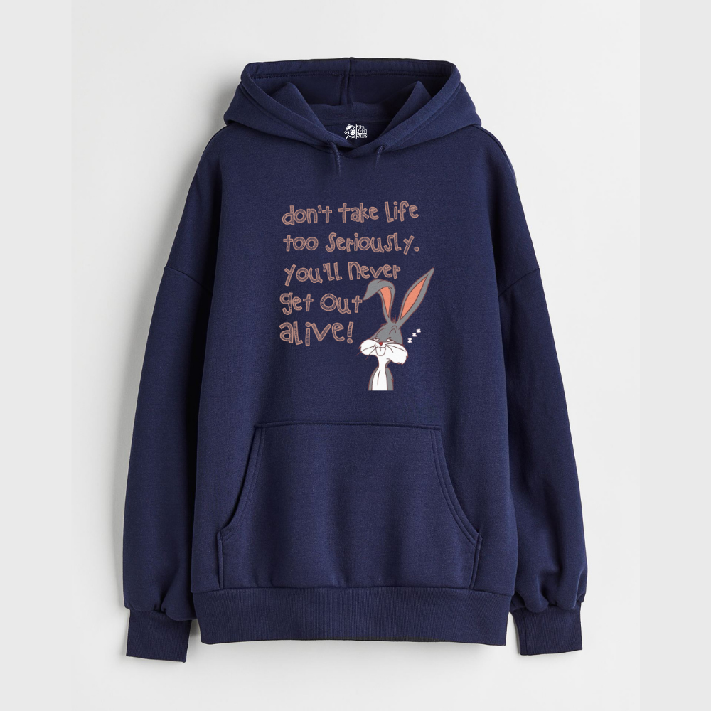 "Don't Take Life Seriously - Oversized Winter Dreams: Premium 400 GSM Hoodies"