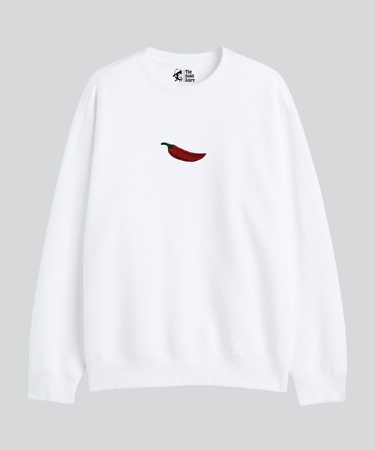 Too Hot To Handle 🌶 Embroidered - Cozy Delight: Winter Bliss Unisex Oversized Sweatshirt (400 GSM)