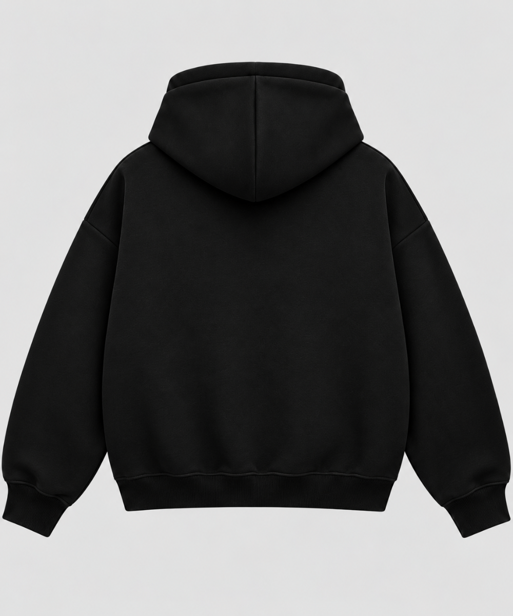 Flirt? Let's Argue - Black Boxy Hoodie – 100% Cotton Fleece