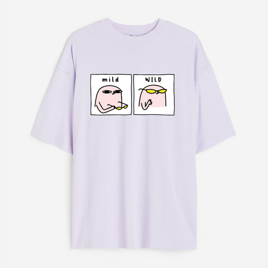 Mild & Wild Lightweight 180 GSM Unisex Oversized T-shirts