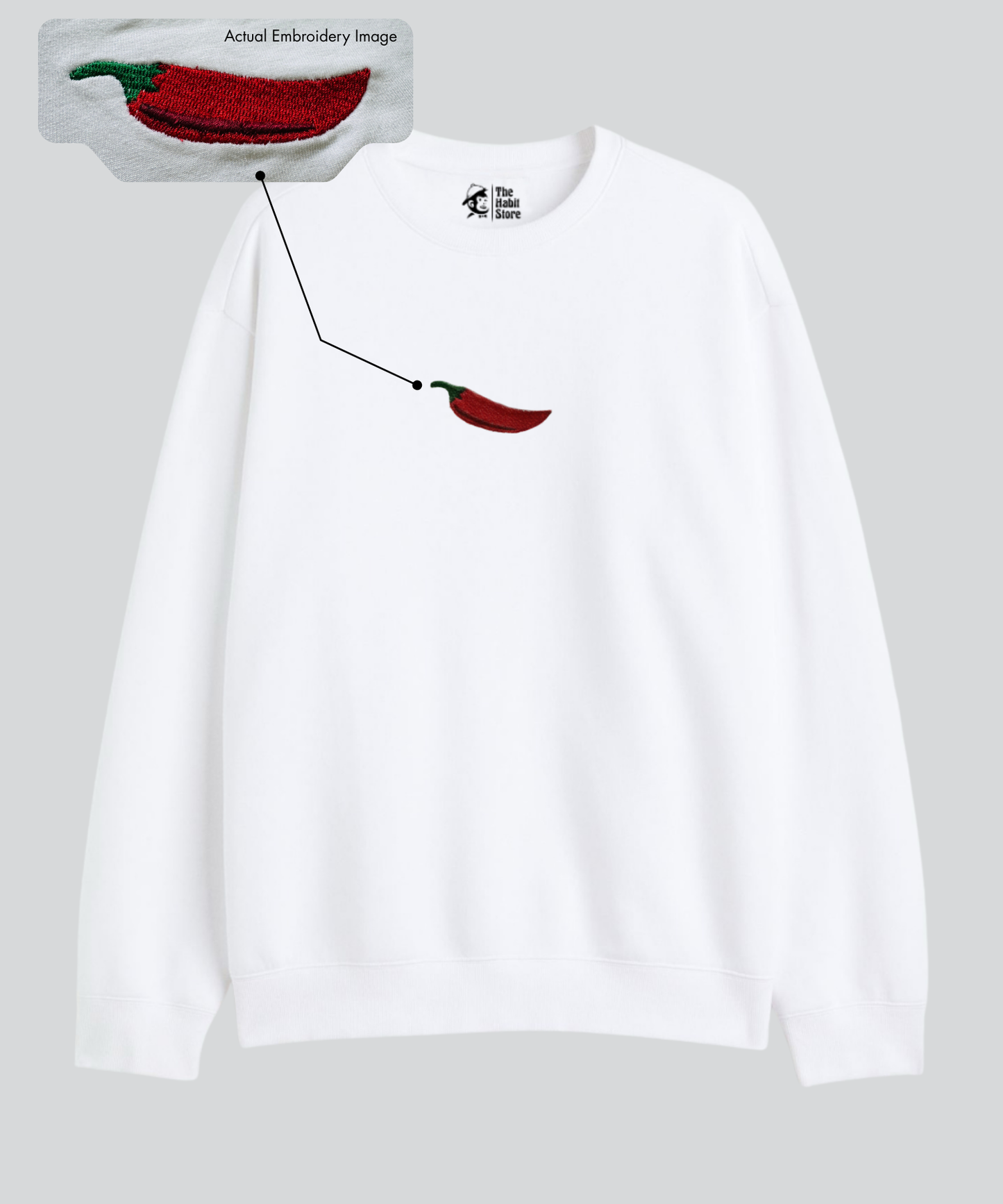 Too Hot To Handle 🌶 Embroidered - Cozy Delight: Winter Bliss Unisex Oversized Sweatshirt (400 GSM)