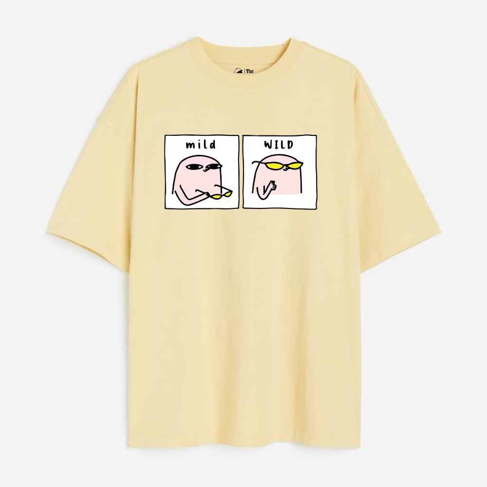Mild & Wild Lightweight 180 GSM Unisex Oversized T-shirts