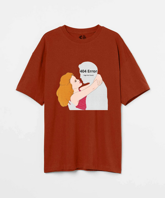 Error 404 Not Found 240 GSM Unisex Oversized T-shirt