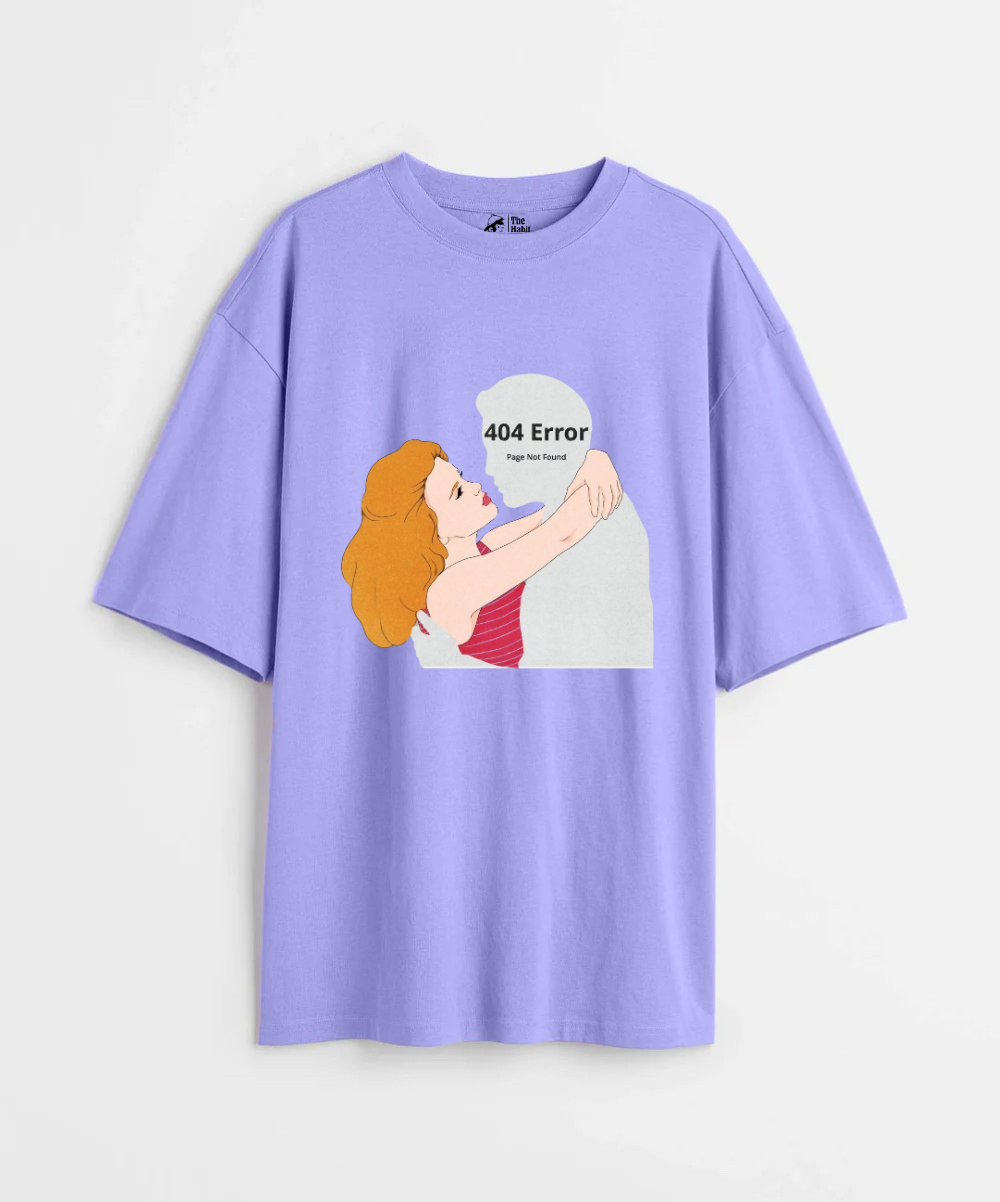 Error 404 Not Found 240 GSM Unisex Oversized T-shirt