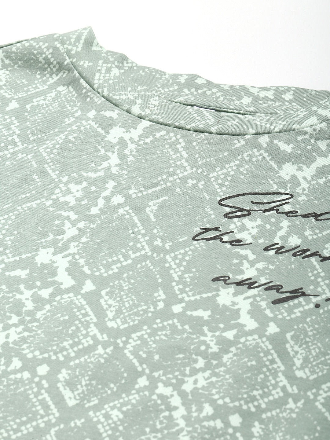 Women Green Print T-shirt