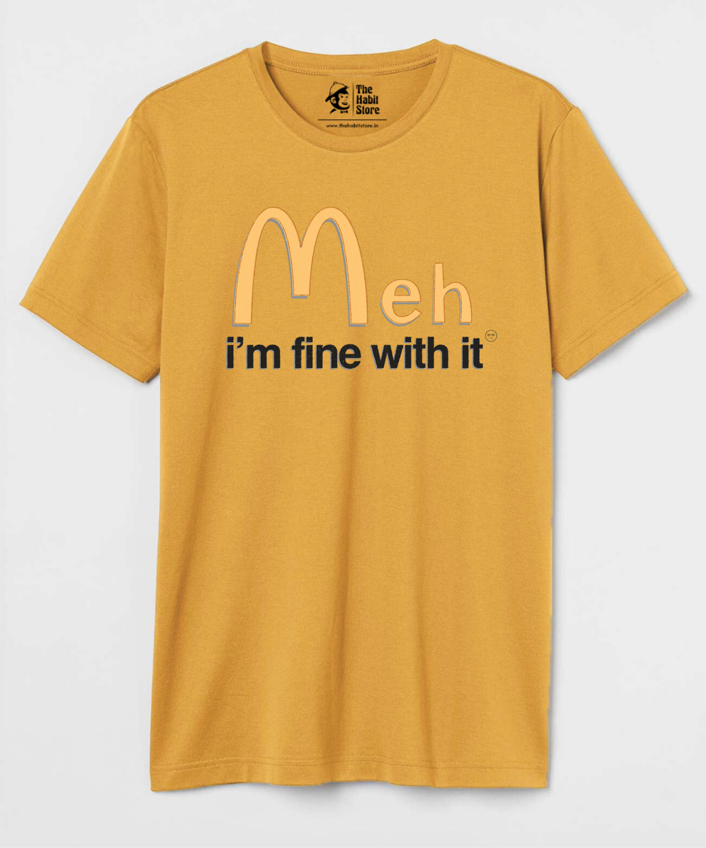 MehDonalds Unisex Round Neck Half Sleeve T-shirt