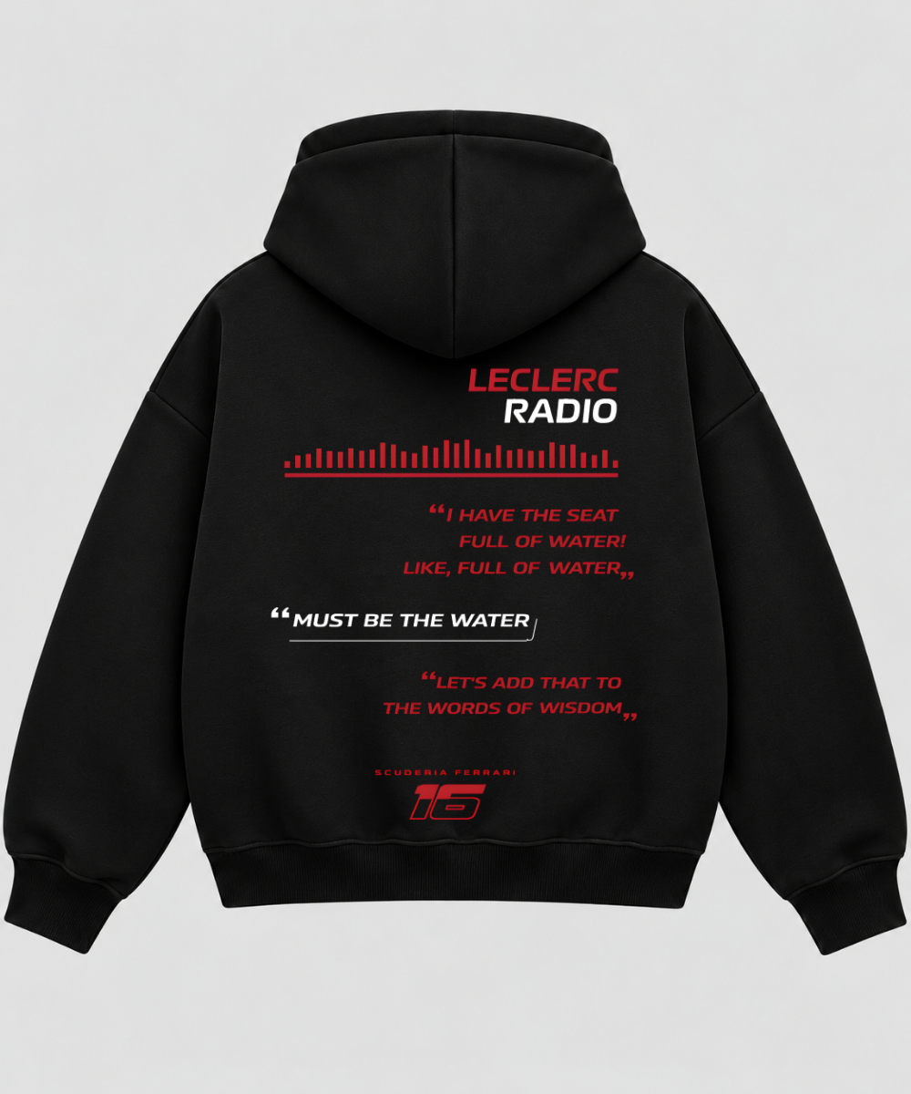 Full Of Water – Black Boxy Hoodie – 100% Cotton Fleece