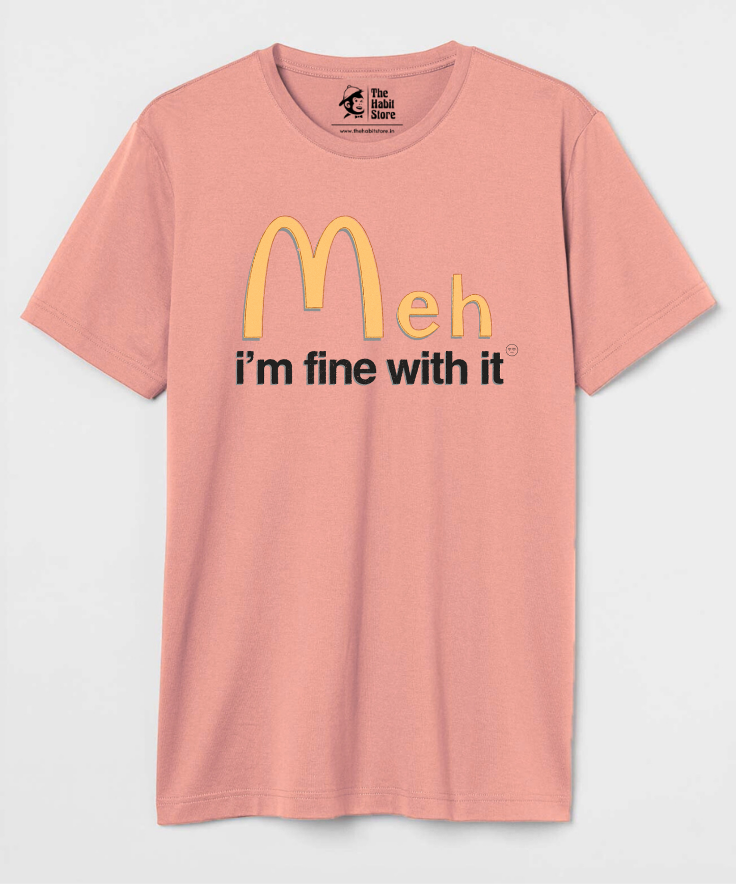 MehDonalds Unisex Round Neck Half Sleeve T-shirt